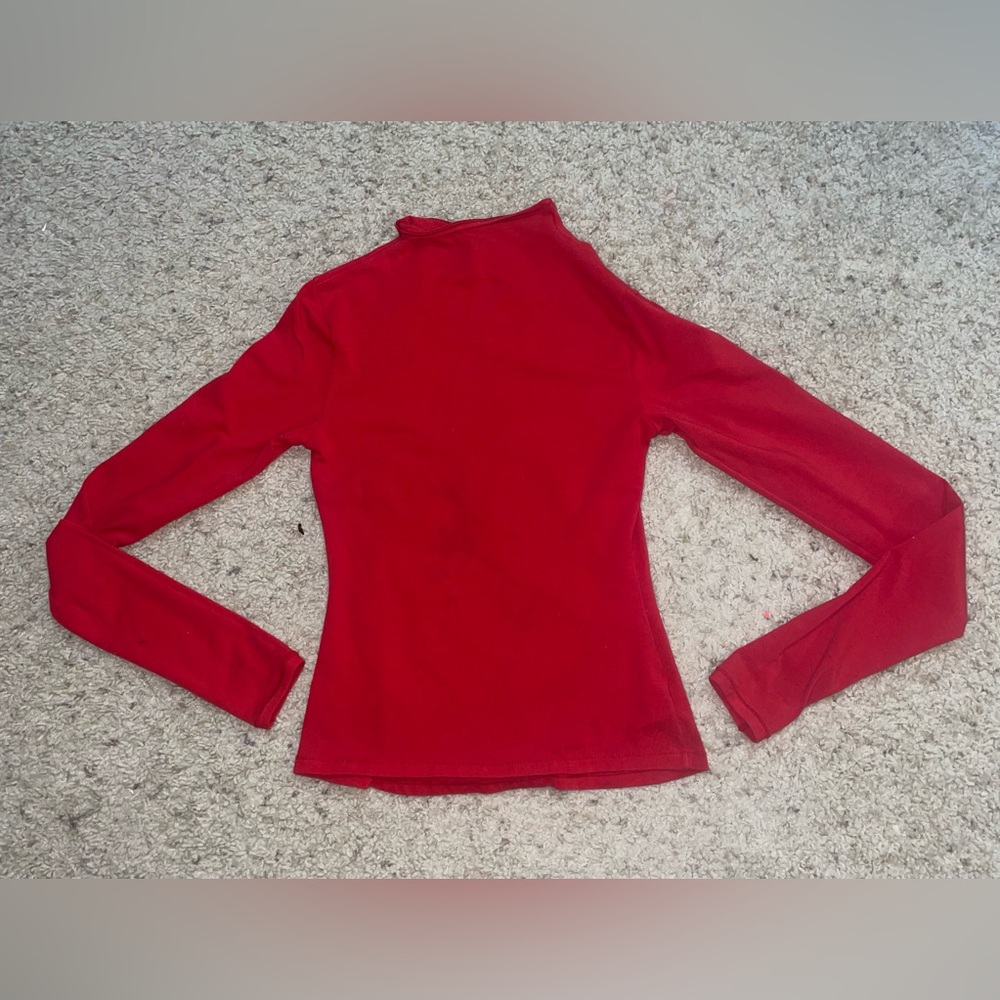 Skims long sleeve red top